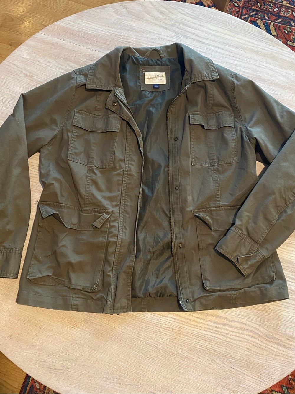 Universal Thread Olive Green Zip-Front Field Jacket - Picture 2 of 6
